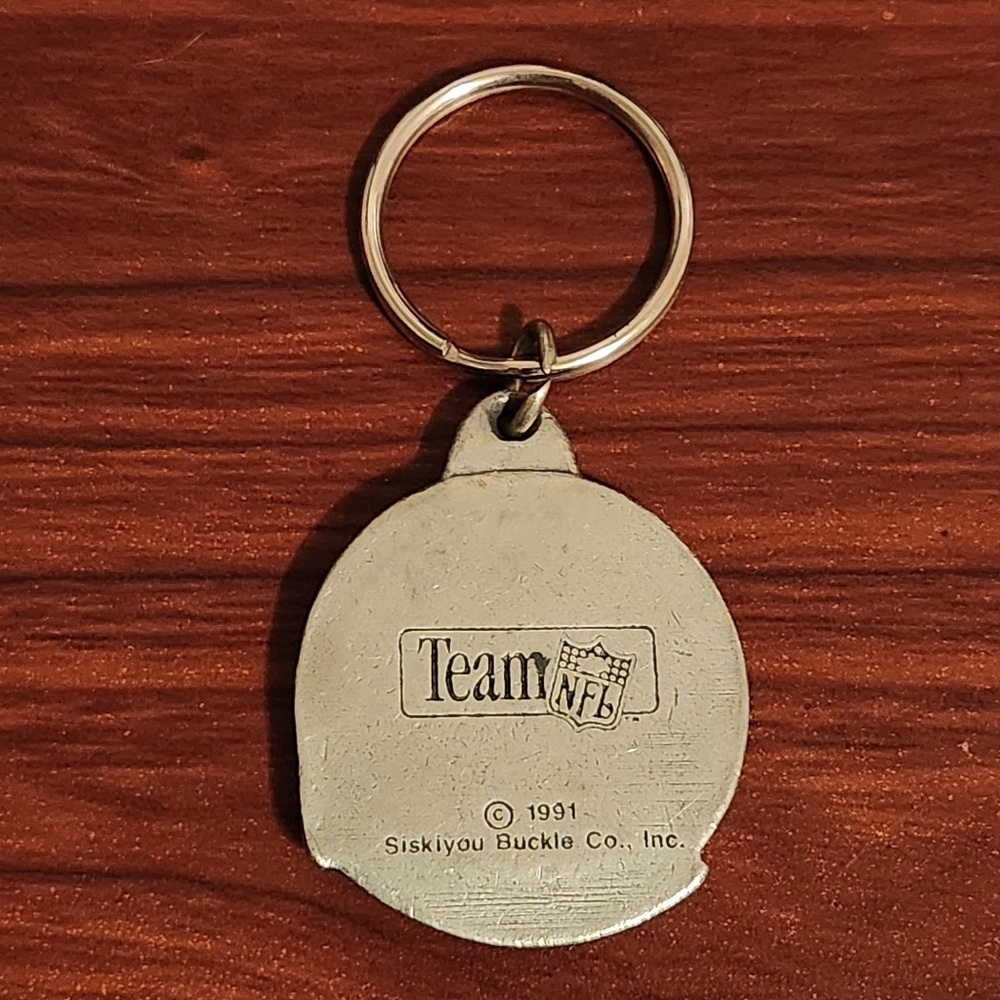 Vintage Seattle Seahawks Pewter Keychain - Picture 2 of 3